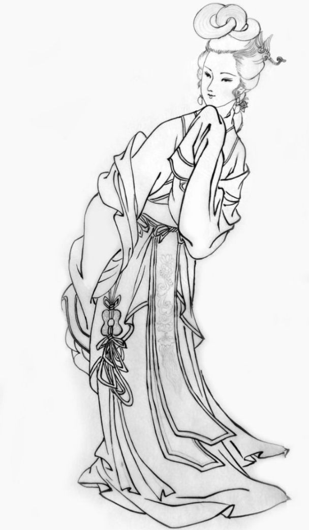 27幅白描仕女圖：一筆一畫(huà)勾勒出仕女美