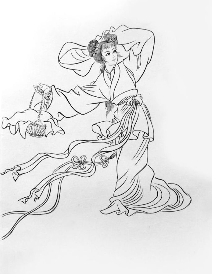 27幅白描仕女圖：一筆一畫(huà)勾勒出仕女美