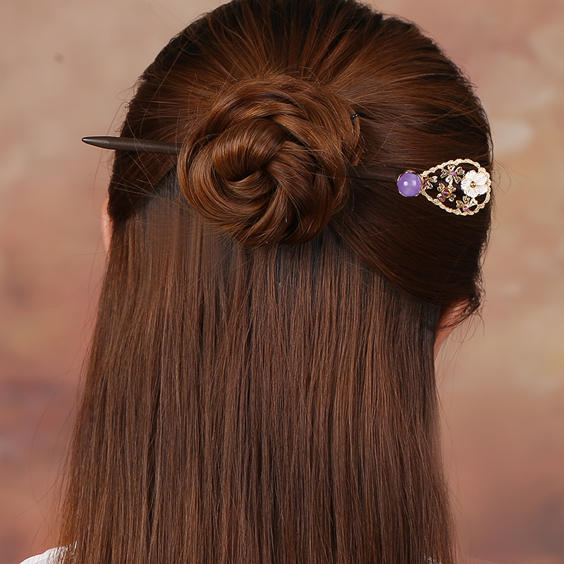 花中君子發(fā)簪：復古古風簪子頭飾