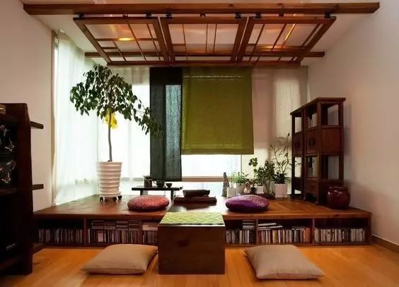 中式裝飾，家雖小茶室亦可很精致