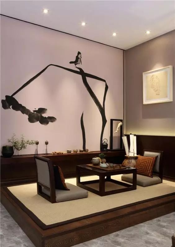 中式裝飾，家雖小茶室亦可很精致