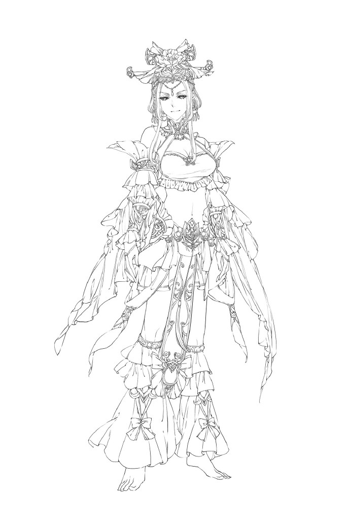 30款古風(fēng)人物線稿圖，古風(fēng)線稿臨摹圖