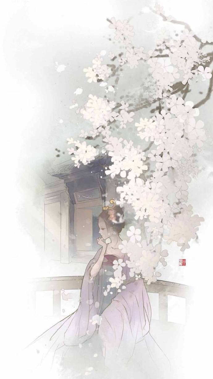 9款淡雅水彩禪意古風背景，古風手機壁紙圖片