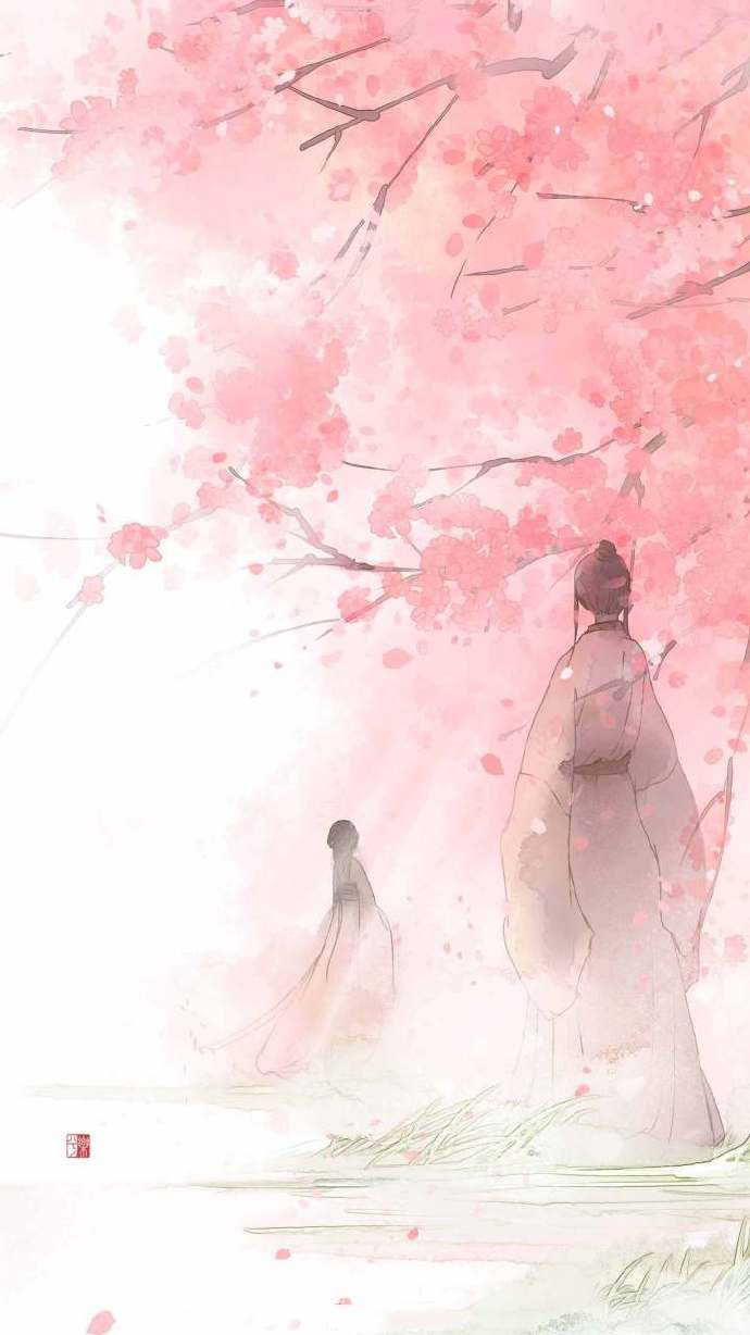 9款淡雅水彩禪意古風背景，古風手機壁紙圖片