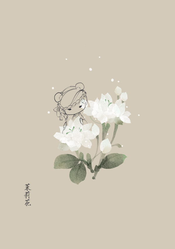 一組花與仙子古風(fēng)圖片，清新淡雅的古風(fēng)圖集