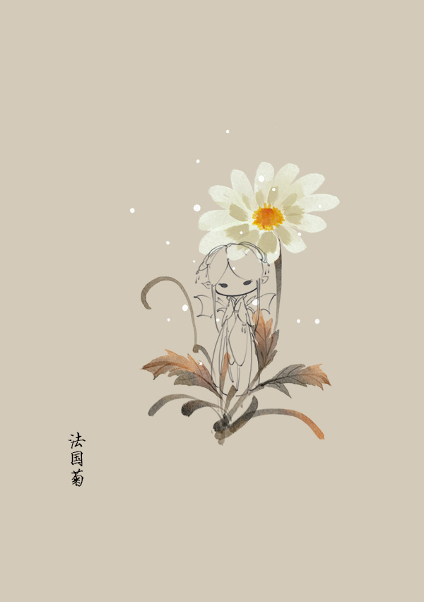 一組花與仙子古風(fēng)圖片，清新淡雅的古風(fēng)圖集