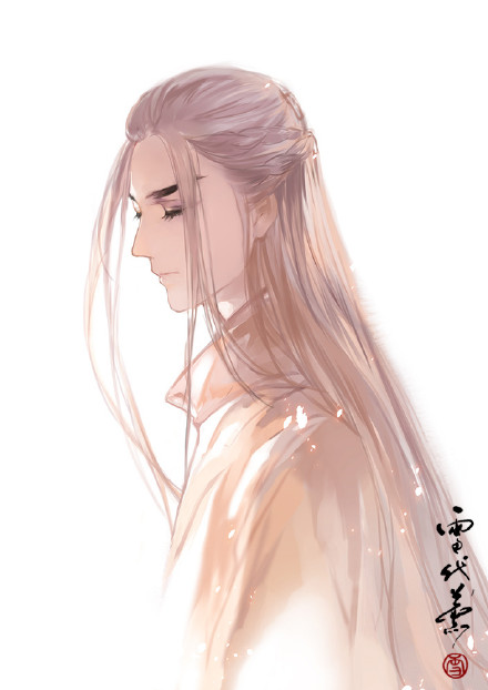 20張白發(fā)古風(fēng)美男圖集，滿頭銀發(fā)真的好迷人