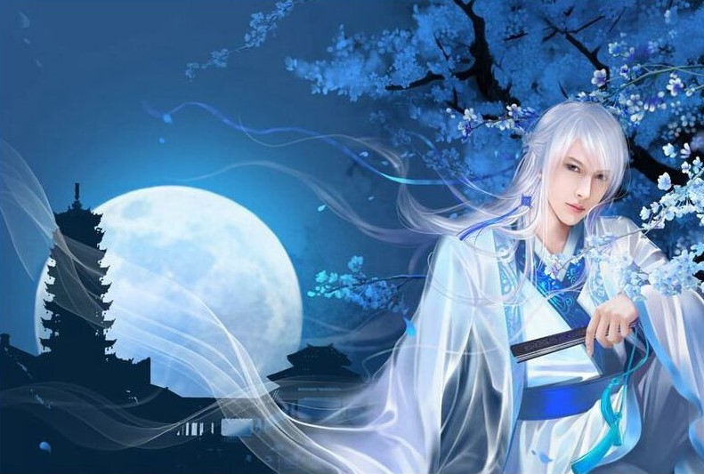 20張白發(fā)古風(fēng)美男圖集，滿頭銀發(fā)真的好迷人