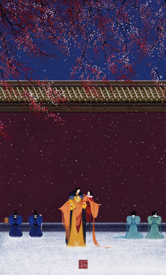 高清無臉古風(fēng)插畫欣賞，令人遐想的手繪插畫圖