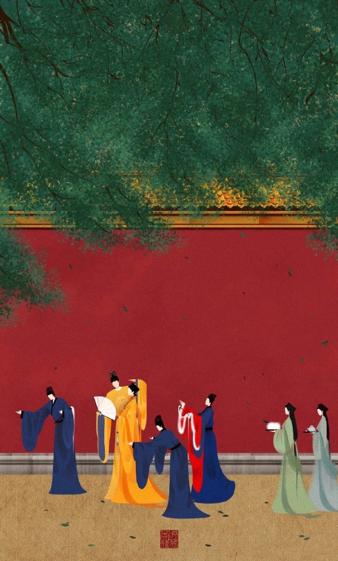 高清無臉古風(fēng)插畫欣賞，令人遐想的手繪插畫圖