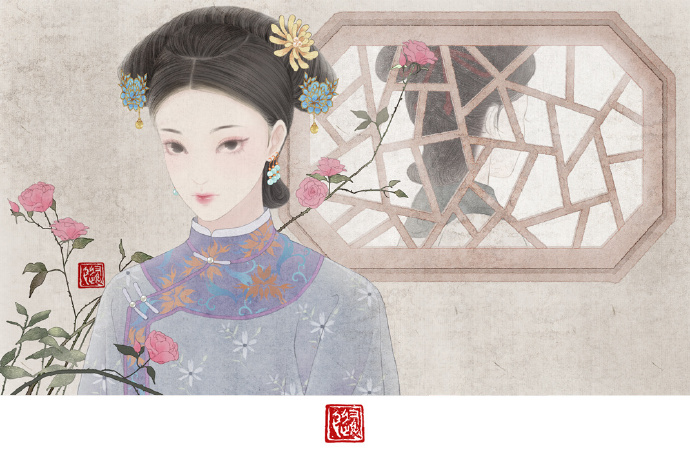 手繪版延禧攻略古風(fēng)圖集，超美高清手繪古風(fēng)圖