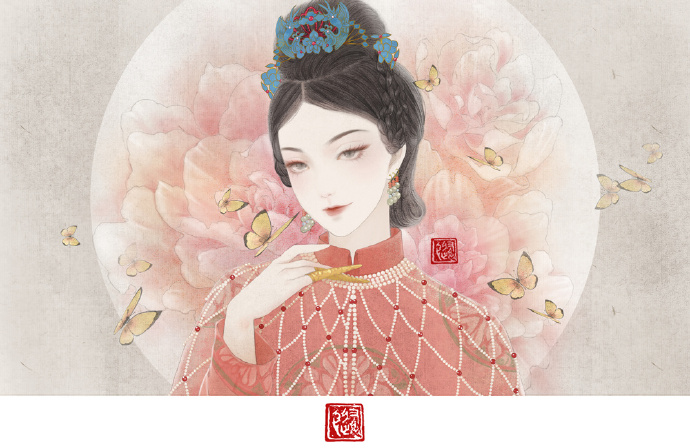 手繪版延禧攻略古風(fēng)圖集，超美高清手繪古風(fēng)圖