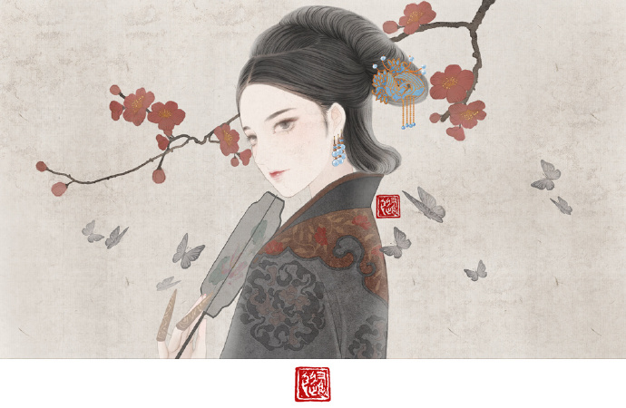 手繪版延禧攻略古風(fēng)圖集，超美高清手繪古風(fēng)圖