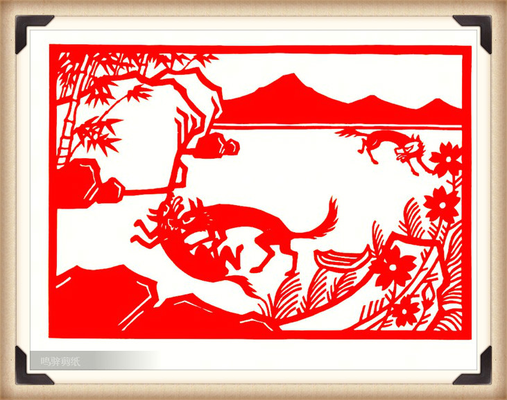 斗狼記剪紙藝術(shù)，高清剪紙連環(huán)畫圖集（54張）