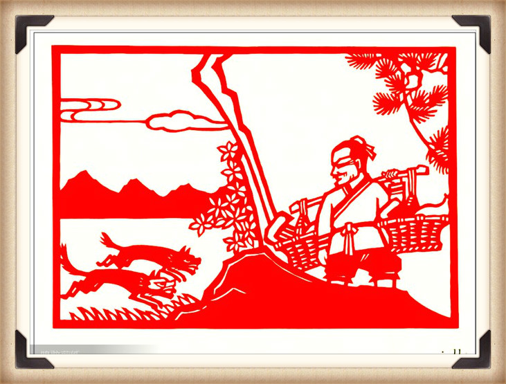 斗狼記剪紙藝術(shù)，高清剪紙連環(huán)畫圖集（54張）