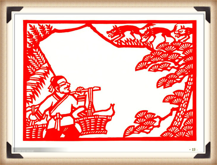 斗狼記剪紙藝術(shù)，高清剪紙連環(huán)畫圖集（54張）