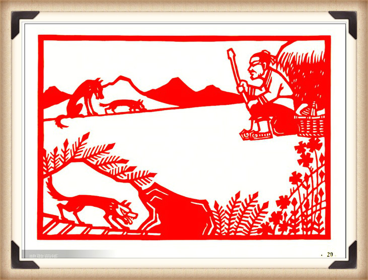 斗狼記剪紙藝術(shù)，高清剪紙連環(huán)畫圖集（54張）