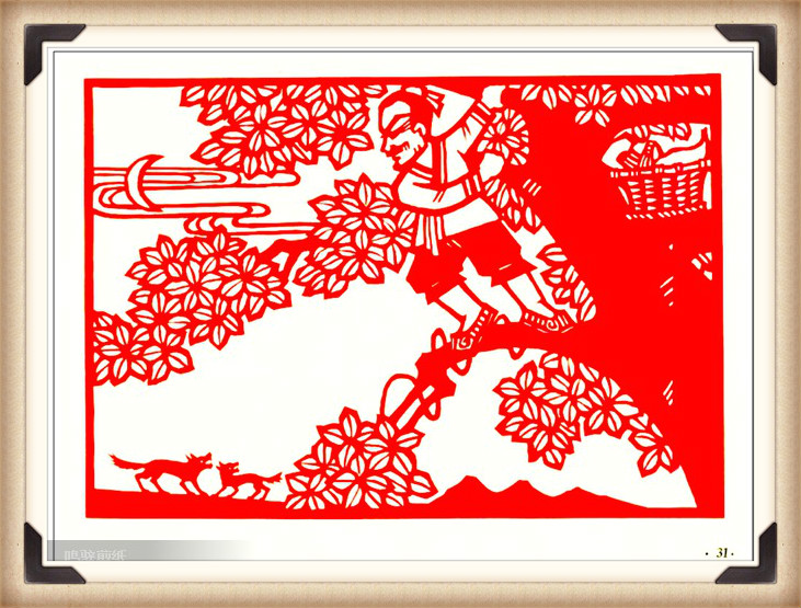斗狼記剪紙藝術(shù)，高清剪紙連環(huán)畫圖集（54張）