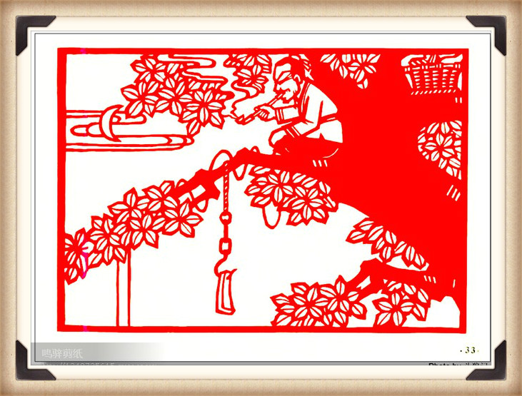 斗狼記剪紙藝術(shù)，高清剪紙連環(huán)畫圖集（54張）