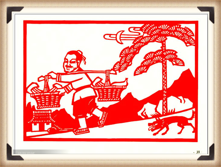 斗狼記剪紙藝術(shù)，高清剪紙連環(huán)畫圖集（54張）