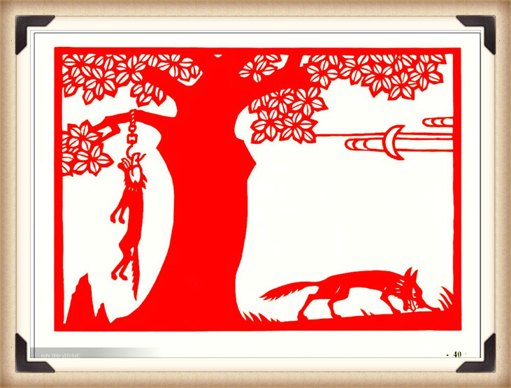 斗狼記剪紙藝術(shù)，高清剪紙連環(huán)畫圖集（54張）