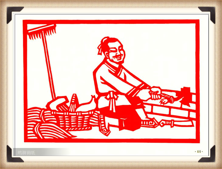 斗狼記剪紙藝術(shù)，高清剪紙連環(huán)畫圖集（54張）