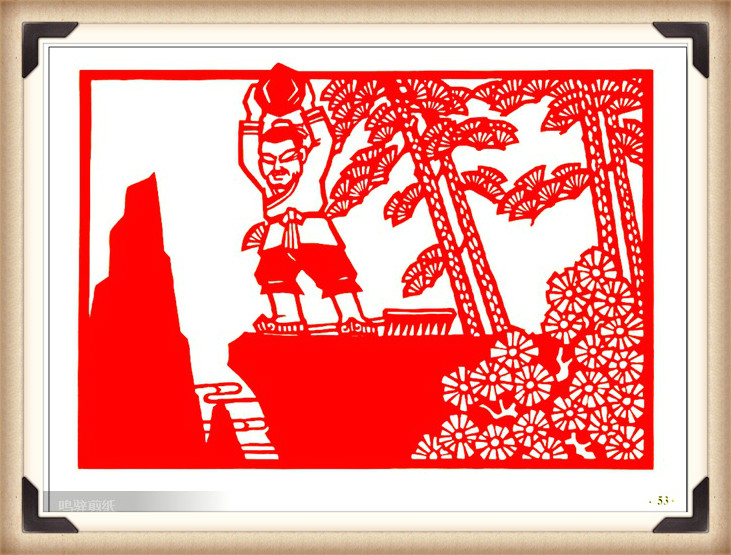 斗狼記剪紙藝術(shù)，高清剪紙連環(huán)畫圖集（54張）