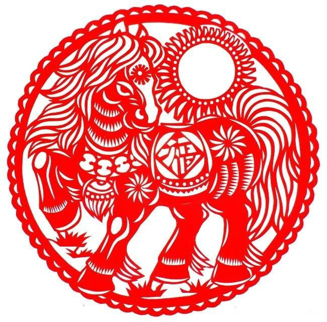 活潑可愛的小馬駒剪紙圖集(25張)，孫立峰作品