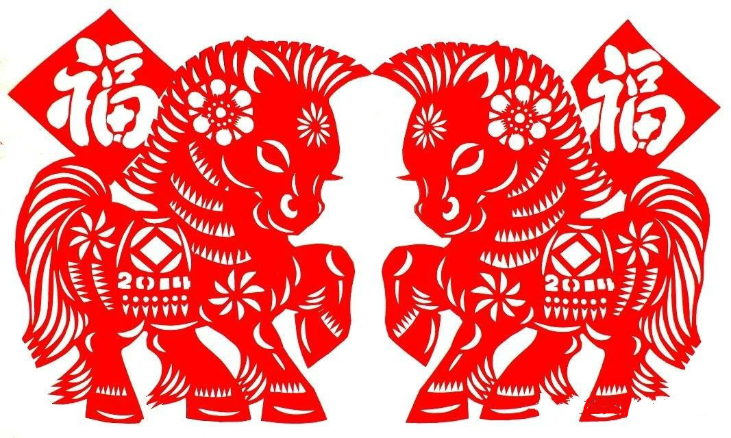 活潑可愛的小馬駒剪紙圖集(25張)，孫立峰作品