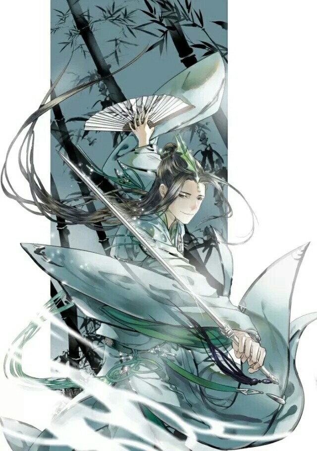 一組帥氣小哥哥古風(fēng)圖片，手持折扇男生古風(fēng)圖