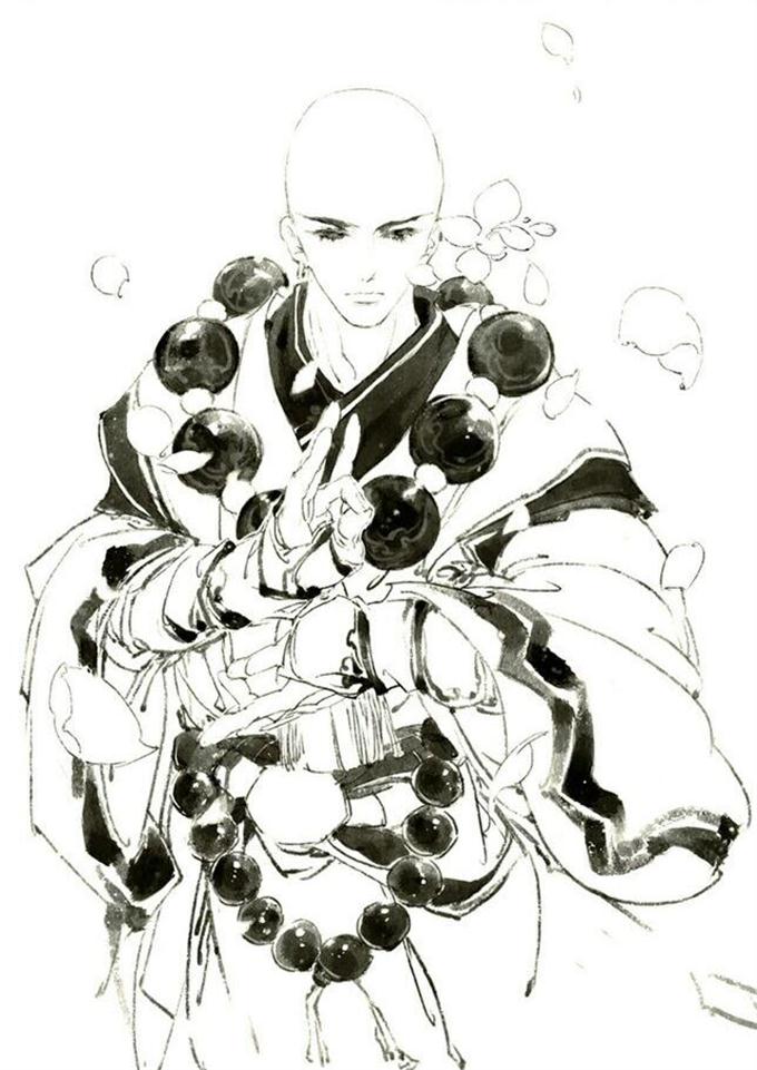 15張超帥古風美男線稿圖，古風人物線稿臨摹圖集