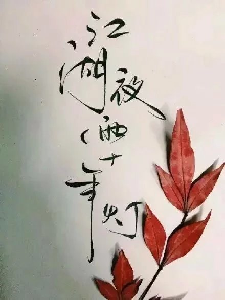 別致新穎的書(shū)法字體，美的很有意境！