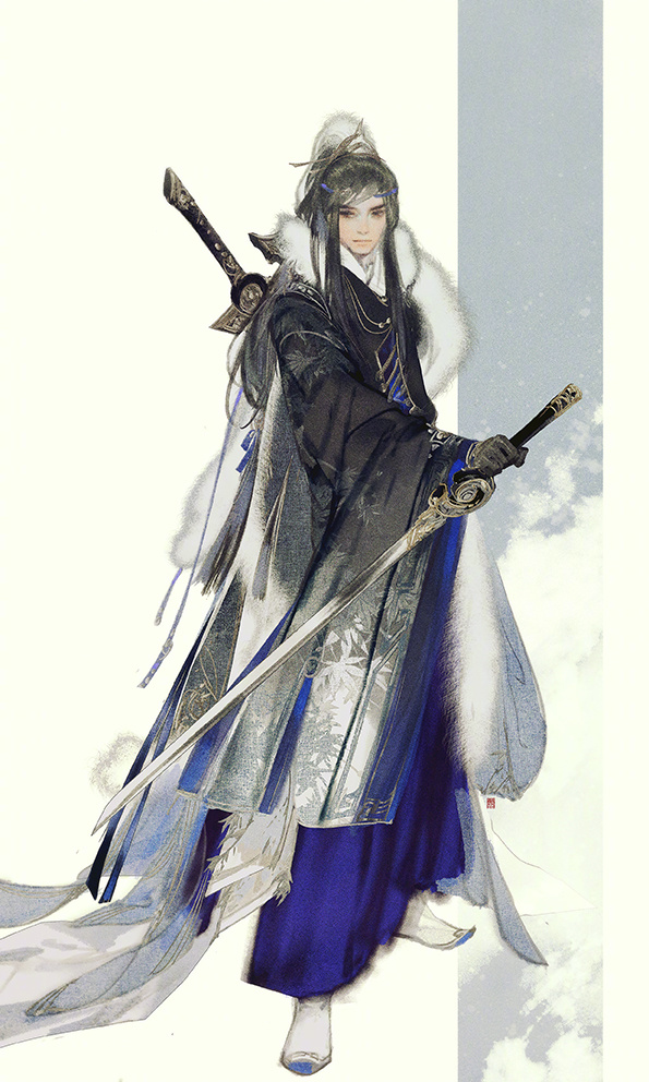 手繪劍三游戲人物成男圖片，超帥美男古風(fēng)圖集