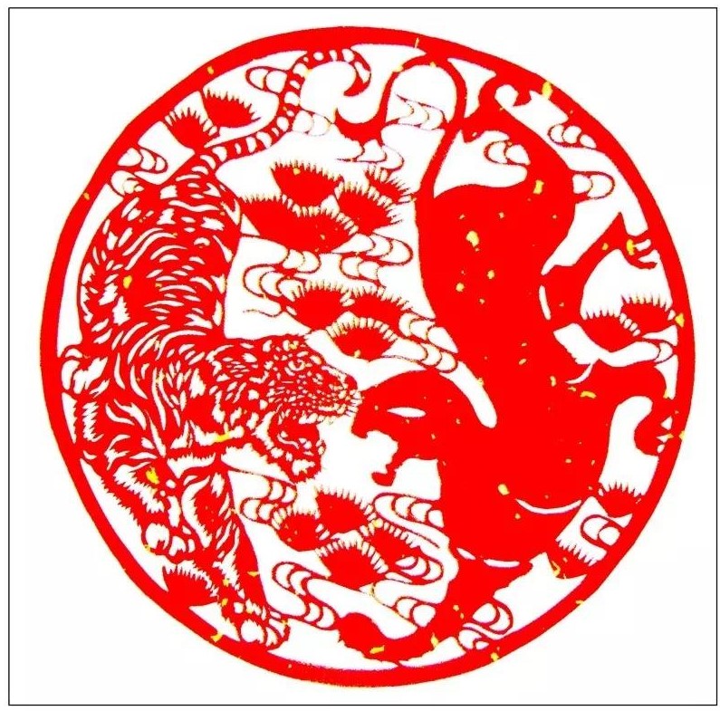 寅——賞“虎”剪紙，23張虎剪紙圖集