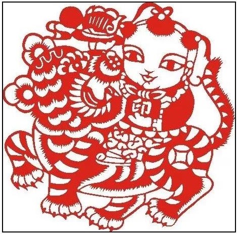 寅——賞“虎”剪紙，23張虎剪紙圖集