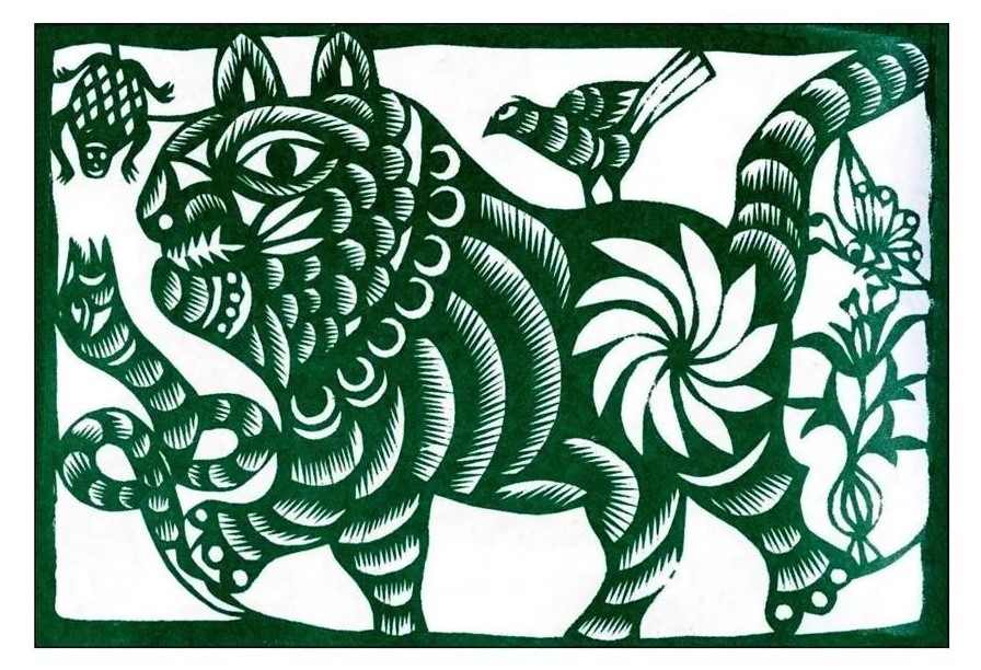 寅——賞“虎”剪紙，23張虎剪紙圖集