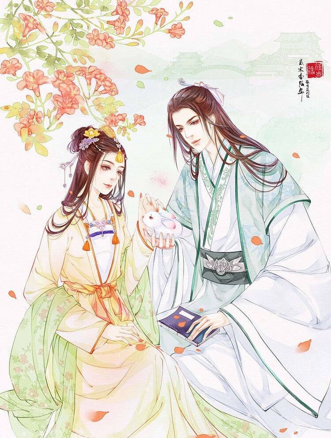 七夕甜蜜古風(fēng)高清圖集，一組唯美古風(fēng)情侶圖片