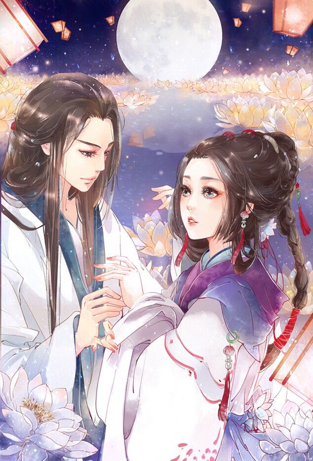 七夕甜蜜古風(fēng)高清圖集，一組唯美古風(fēng)情侶圖片