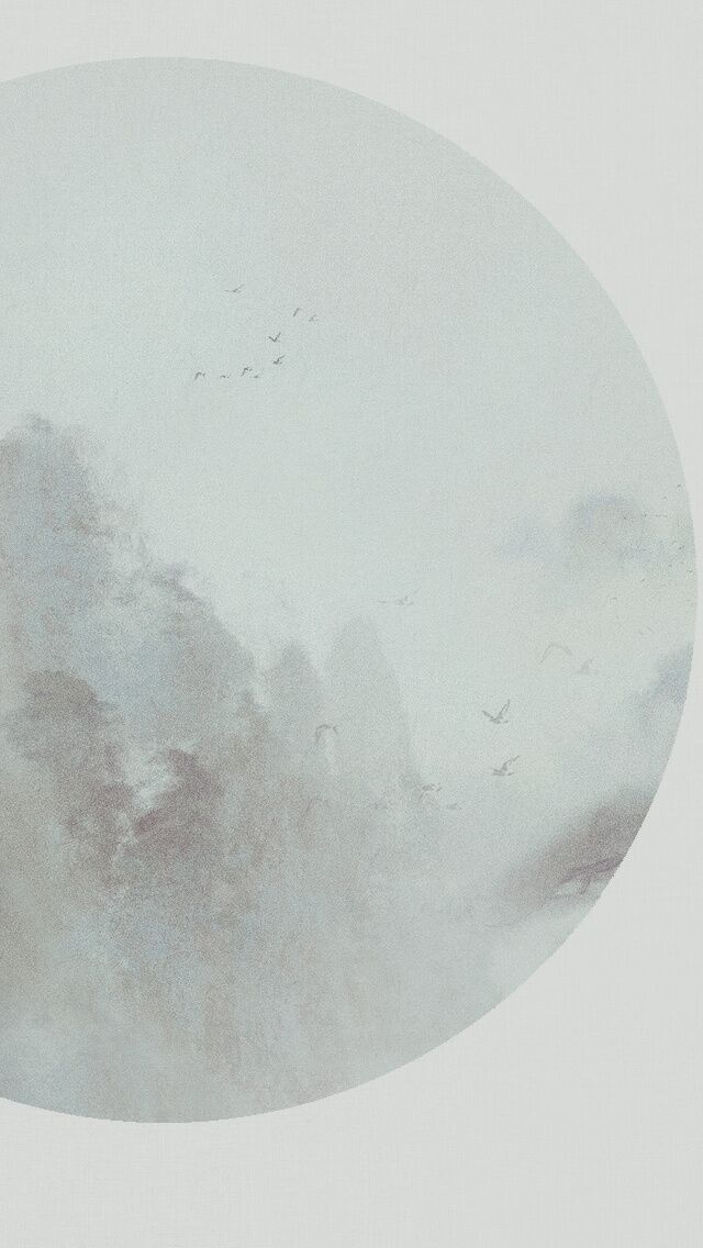 古韻意境之美手機壁紙，淡雅半圓畫面古風圖片