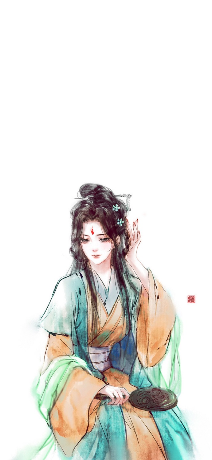 簡(jiǎn)約古風(fēng)女子手機(jī)壁紙圖，唯美古風(fēng)女子圖片