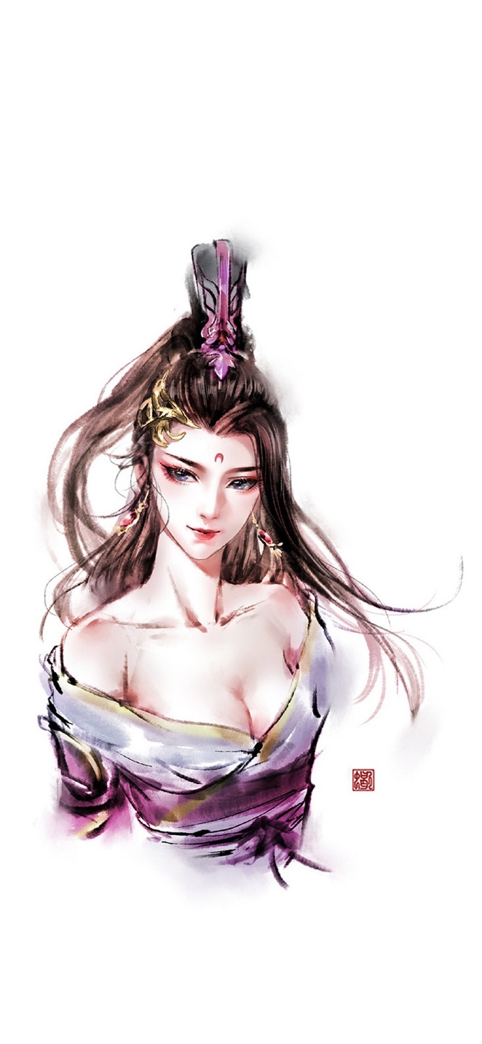 簡(jiǎn)約古風(fēng)女子手機(jī)壁紙圖，唯美古風(fēng)女子圖片