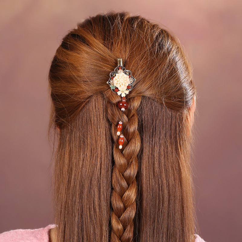 唯美精致古風頭飾，樹脂花開的美！