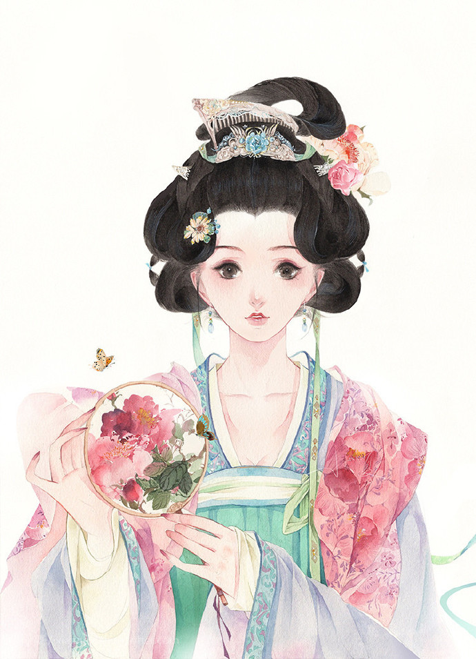 超可愛古風(fēng)女子圖集，唯美萌妹子古風(fēng)圖片