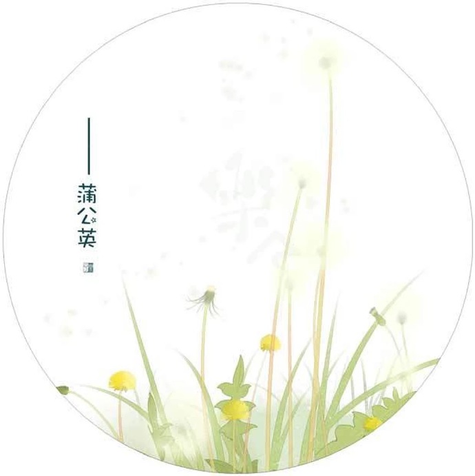 清新植物花卉插畫，可作頭像的插畫圖片