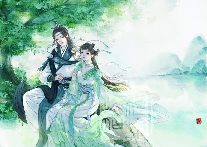 超甜的古風情侶圖集，清新唯美古風圖片（19張）