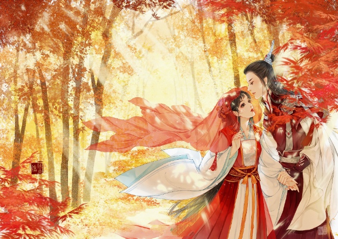 超甜的古風情侶圖集，清新唯美古風圖片（19張）
