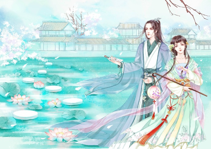 超甜的古風情侶圖集，清新唯美古風圖片（19張）