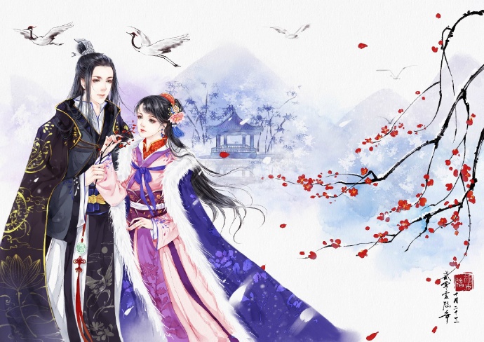 超甜的古風情侶圖集，清新唯美古風圖片（19張）