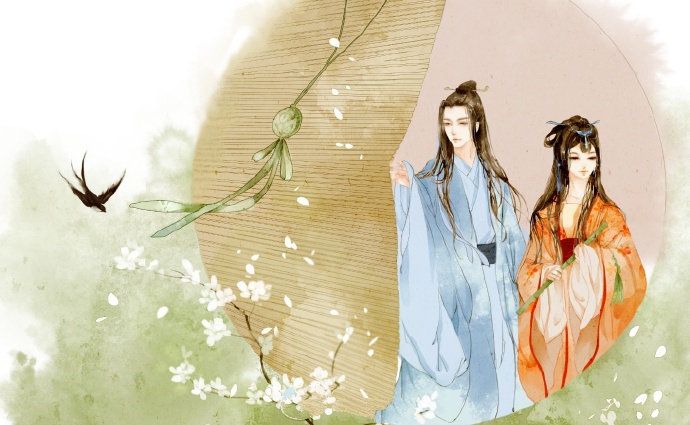 高清古風(fēng)情侶圖集(52張)，超恩愛甜蜜的古風(fēng)圖片