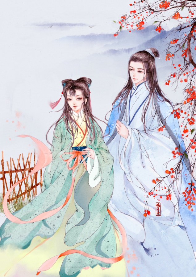 高清古風(fēng)情侶圖集(52張)，超恩愛甜蜜的古風(fēng)圖片